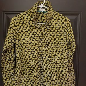 Fish Print Button Up